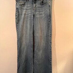 Lands’ End Canvas 1963 Low Rise Bootcut Jeans Men’s Size 34 Dark Wash Stretch